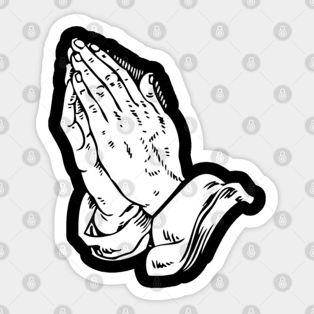 Praying Hands Sticker by EddieBalevo